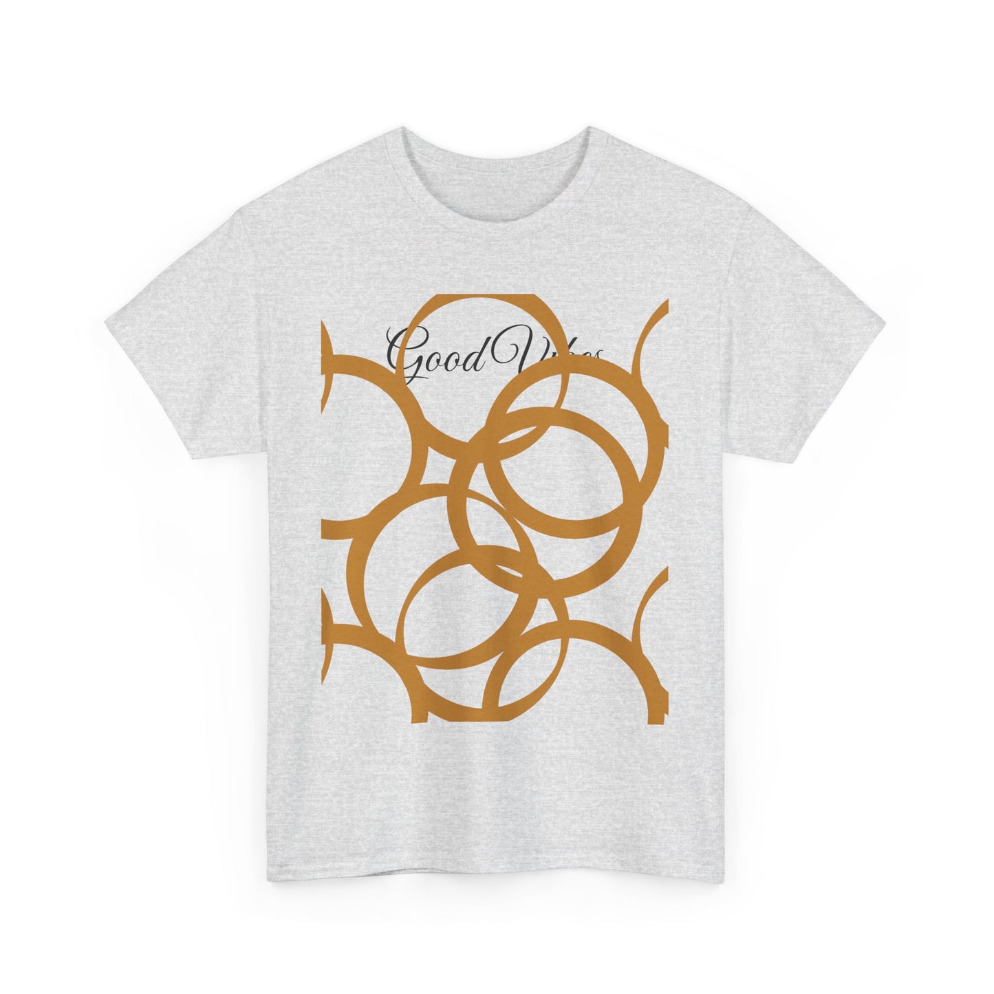 Good Vibes Unisex Heavy Cotton Tee - Comfortable & Stylish Everyday Wear