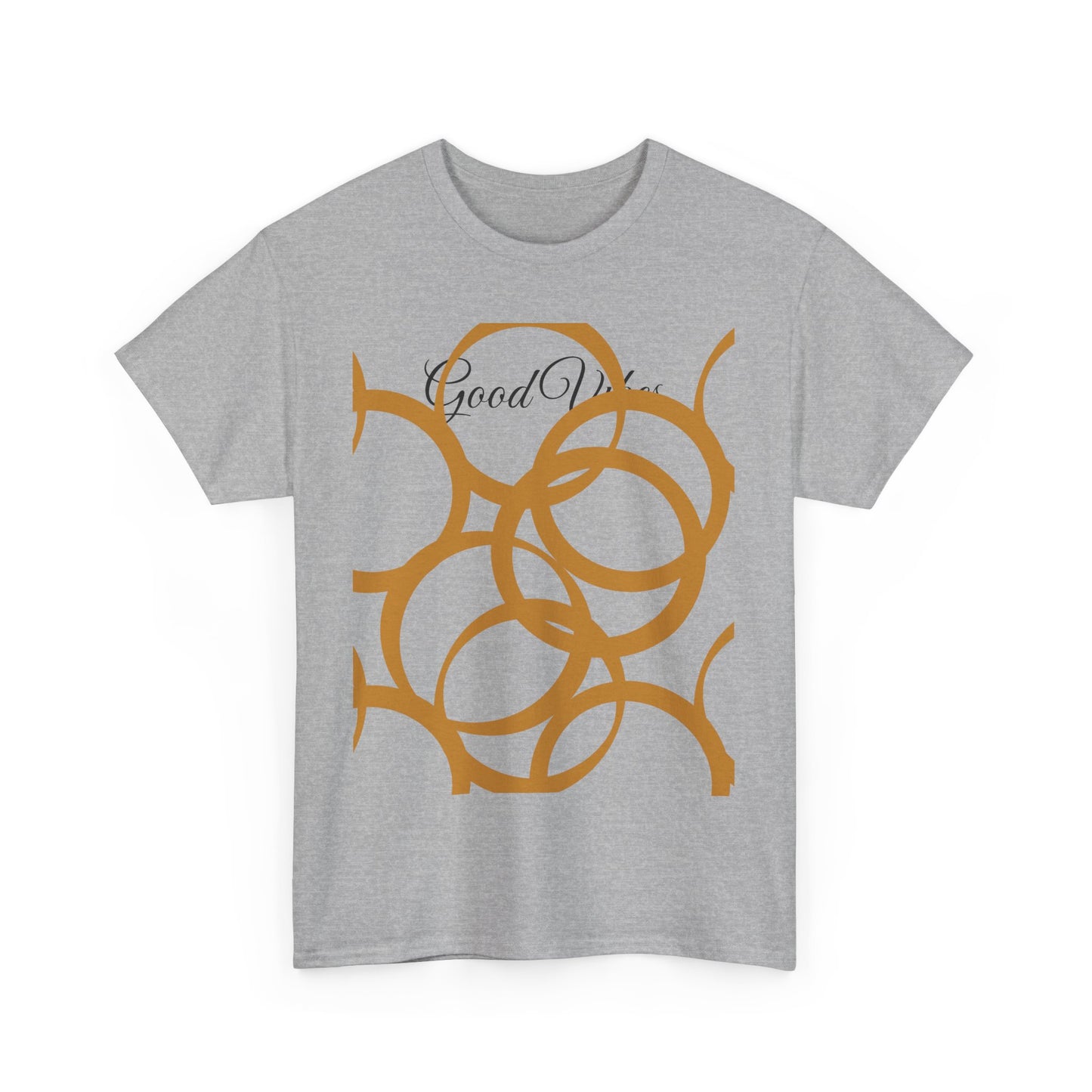 Good Vibes Unisex Heavy Cotton Tee - Comfortable & Stylish Everyday Wear