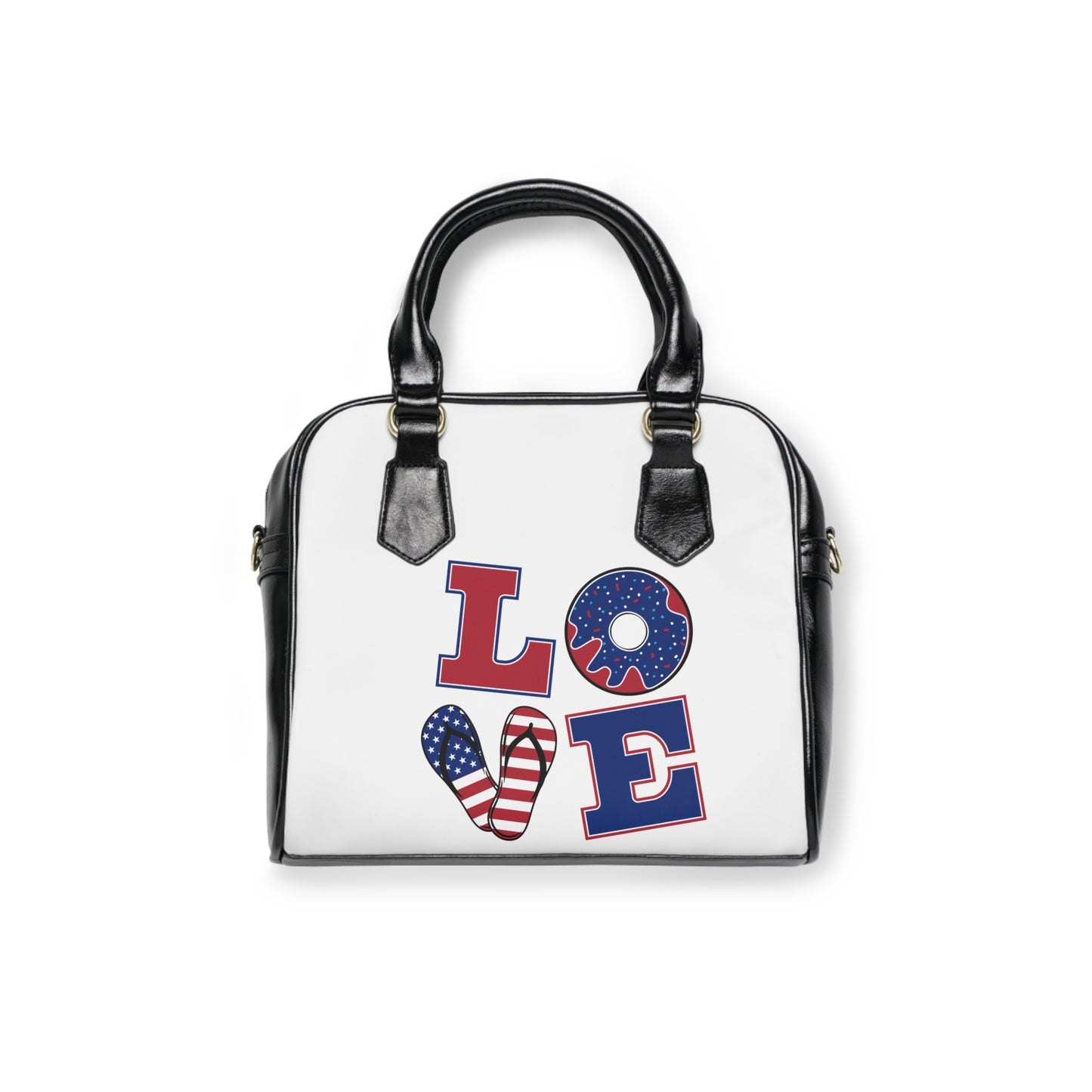 Patriotic Love Shoulder Handbag - Stylish Tote for Celebrations