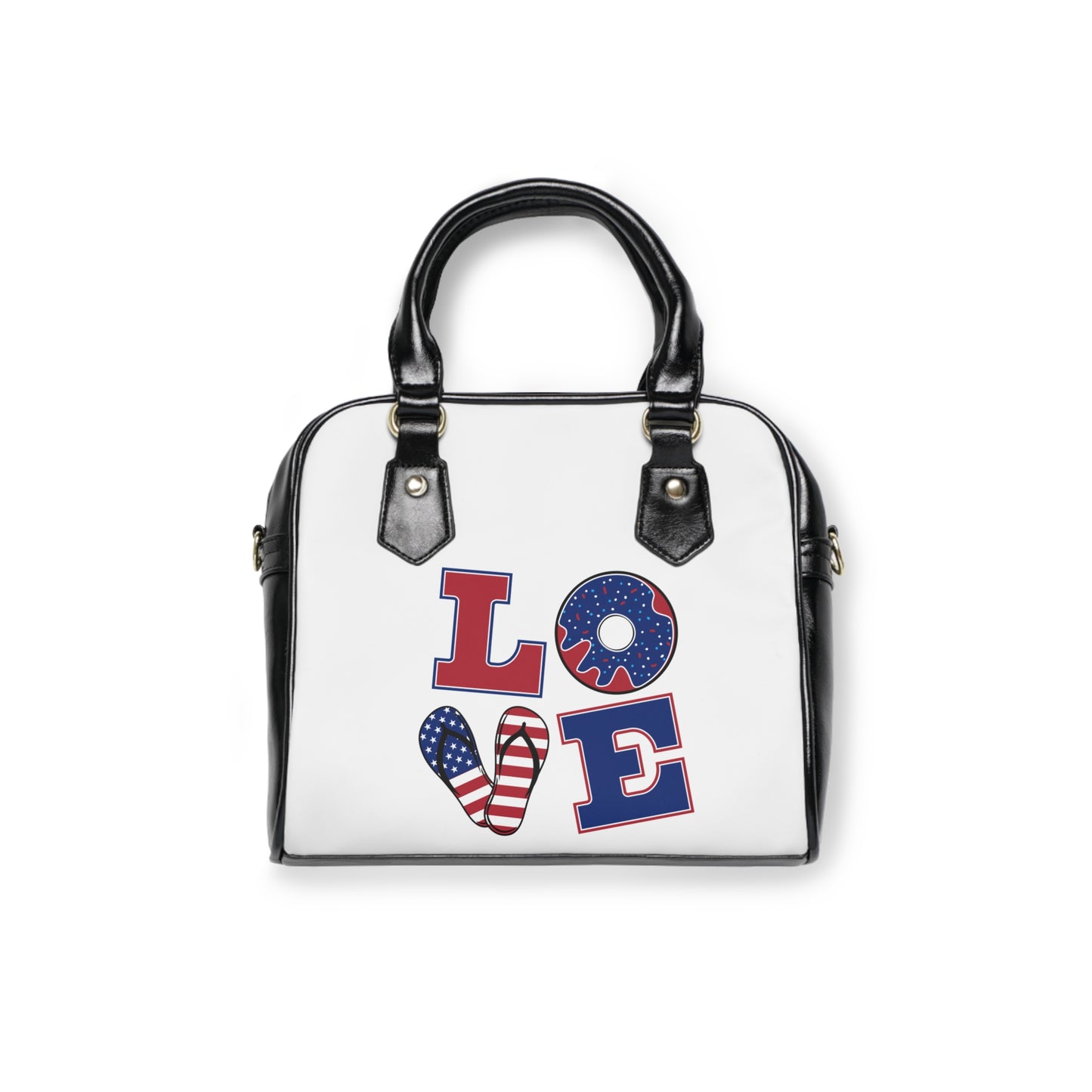 Patriotic Love Shoulder Handbag - Stylish Tote for Celebrations